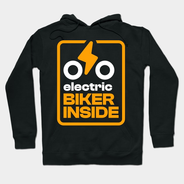 Electric Biker Inside Hoodie by silly bike